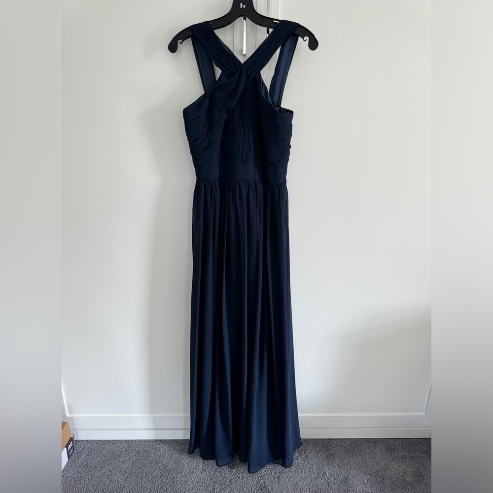 (2) N - Monique Lhuillier, Dark Blue Long Dress Size 8